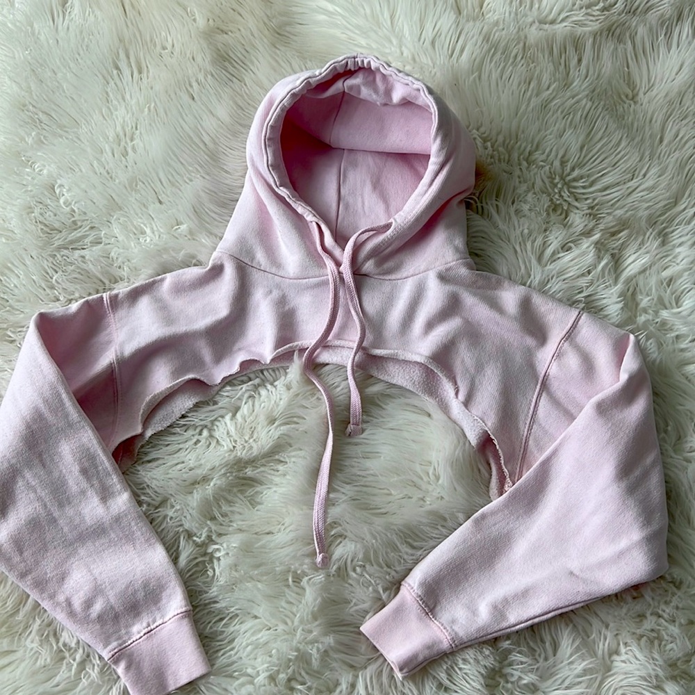 Fashion Nova pink peekaboo hoodie
